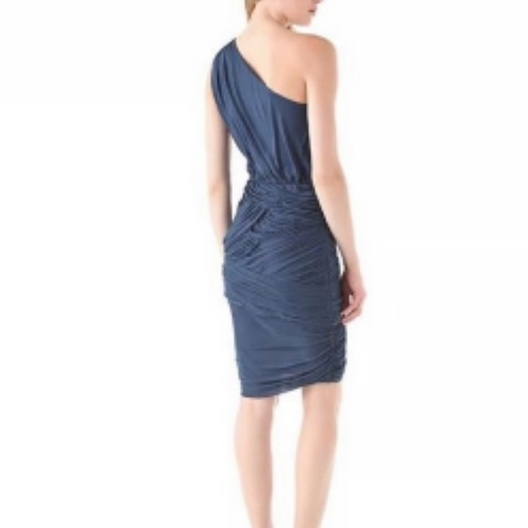 Halston Heritage Navy One-Shoulder Dress XXS - Picture 3 of 9
